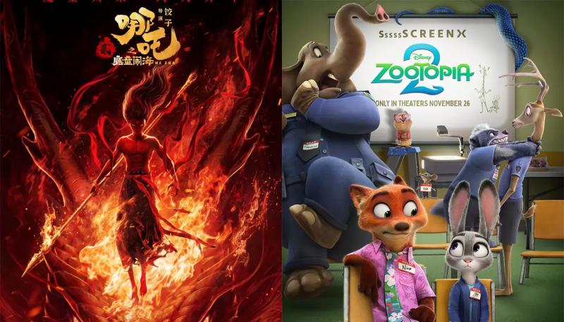 "Зверополис 2" и "Нэчжа 2" обеспечили рост китайскому прокату
